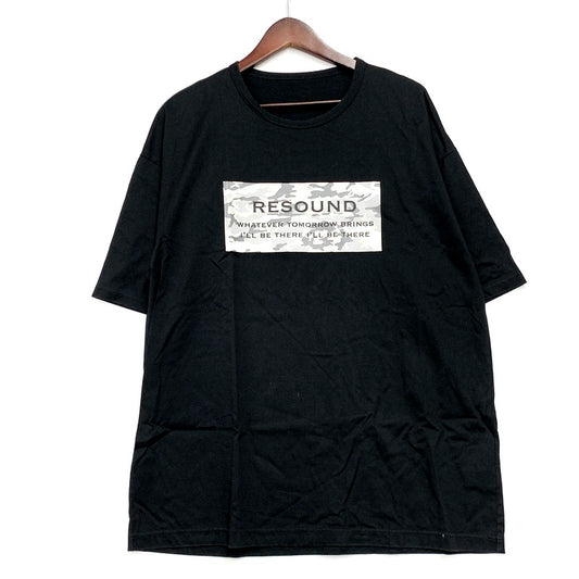 【中古品】【メンズ】  RESOUND CLOTHING×朝倉海 リサウンドクロージング RC16-T-017 CAMOFLAGE BOX LOGO LOOSE TEE カモフラージュ ボックス ロゴ ルーズTシャツ トップス 半袖 140-240819-ma-22-izu サイズ：F カラー：黒 万代Net店