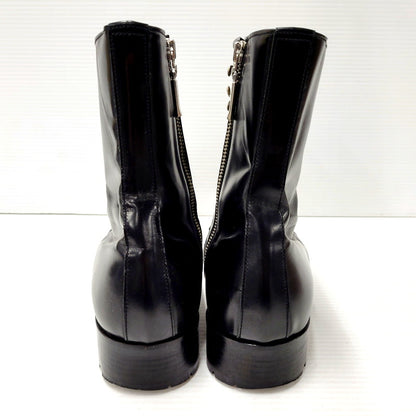 【中古品】【メンズ】 BURBERRY BLACK LABEL バーバリーブラックレーベル BKA41-700 シューティングブーツ ショートブーツ レースアップ シューズ 靴 183-240811-ay-05-izu サイズ：2 カラー：ブラック 万代Net店