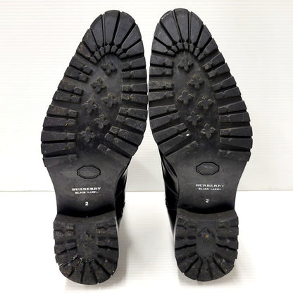 【中古品】【メンズ】 BURBERRY BLACK LABEL バーバリーブラックレーベル BKA41-700 シューティングブーツ ショートブーツ レースアップ シューズ 靴 183-240811-ay-05-izu サイズ：2 カラー：ブラック 万代Net店