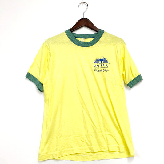 【中古品】【メンズ】 SCREEN STARS スクリーンスターズ 80'S YONSEI UNIVERSITY S/S TEE 半袖 Tシャツ トップス 146-240814-as-07-izu サイズ：L カラー：イエロー 万代Net店