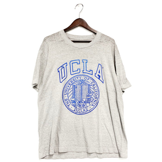 【中古品】【メンズ】  UCLA 70'S- LOGO S/S TEE ロゴ 半袖 Tシャツ トップス 146-240814-as-10-izu サイズ：下記参照 カラー：グレー 万代Net店