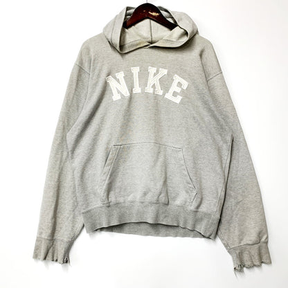 【中古品】【メンズ】 NIKE ナイキ 90S ARCH LOGO PARKA アーチ ロゴ パーカー 白タグ 日本製 長袖 トップス 146-240823-as-03-izu サイズ：XL カラー：グレー 万代Net店