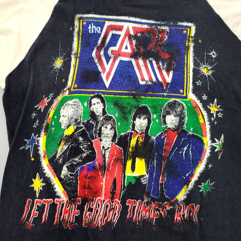 【中古品】【メンズ】  THE CARS カーズ 80S HARD DRIVING ROCK'N ROLL RAGLAN TEE ハードドライビングロックンロール ラグラン Tシャツ 半袖 5分丈袖 トップス 146-240816-mm-02-izu サイズ：サイズ不明 カラー：ブラック 万代Net店