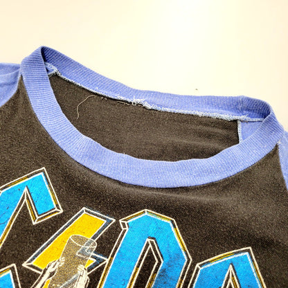 【中古品】【メンズ】  ACDC 80S WE SALUTE YOU U.S. TOUR 1983 RAGLAN TEE ラグラン Tシャツ 半袖 5分丈袖 トップス 146-240816-mm-03-izu サイズ：サイズ不明 カラー：ブラック 万代Net店