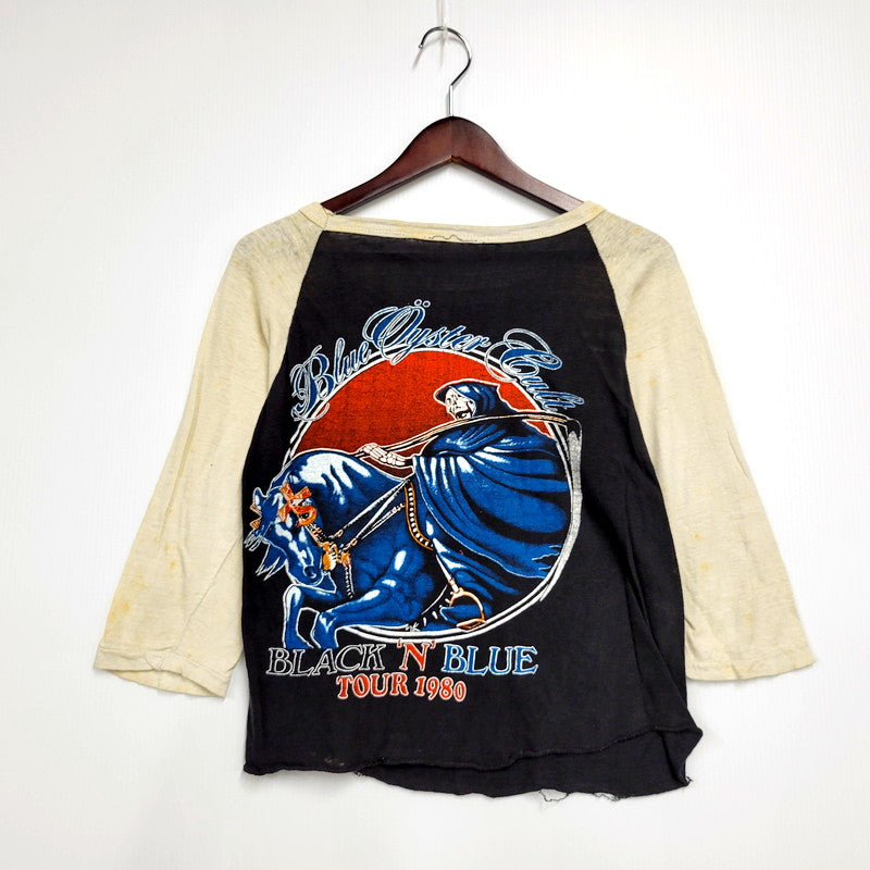 【現状渡し品】【メンズ】  BLACK SABBATH BLACK'N'BLUE RAGLAN TEE ブラックサバス ラグラン プリント Tシャツ トップス 146-240814-as-24-izu サイズ：下記参照 カラー：ブラック 万代Net店