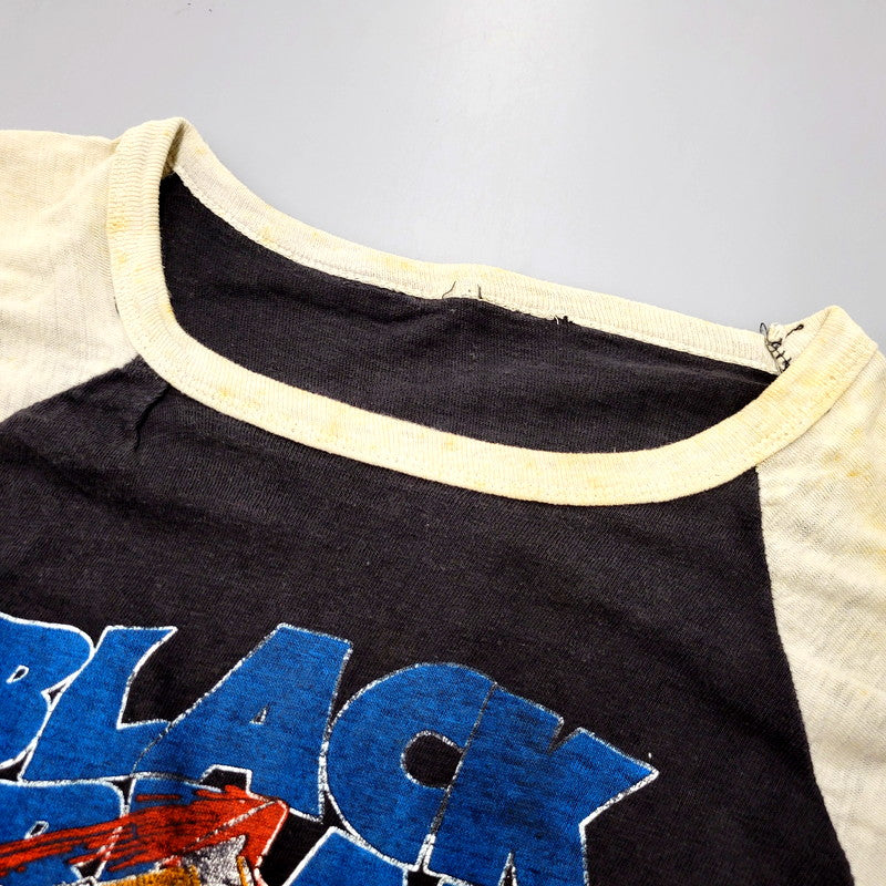 【現状渡し品】【メンズ】 BLACK SABBATH BLACK'N'BLUE RAGLAN TEE ブラックサバス ラグラン プリント Tシャツ トップス 146-240814-as-24-izu サイズ：下記参照 カラー：ブラック 万代Net店