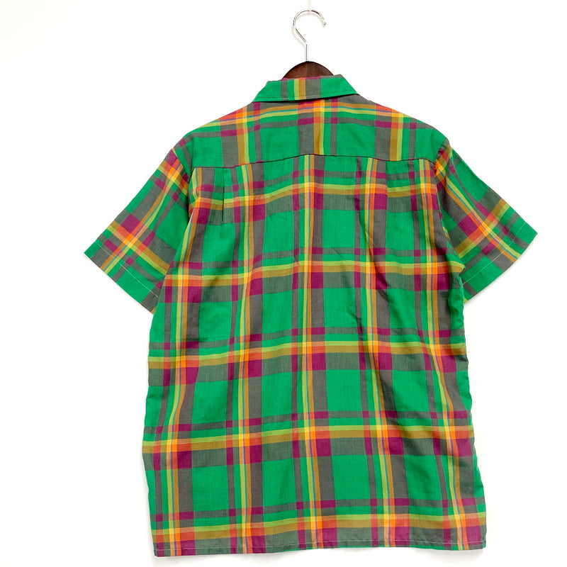 【中古品】【メンズ】  ARISTOCRAT 60S SS CHECK SHIRT 半袖 チェックシャツ トップス 146-240815-as-07-izu サイズ：M カラー：グリーン 万代Net店