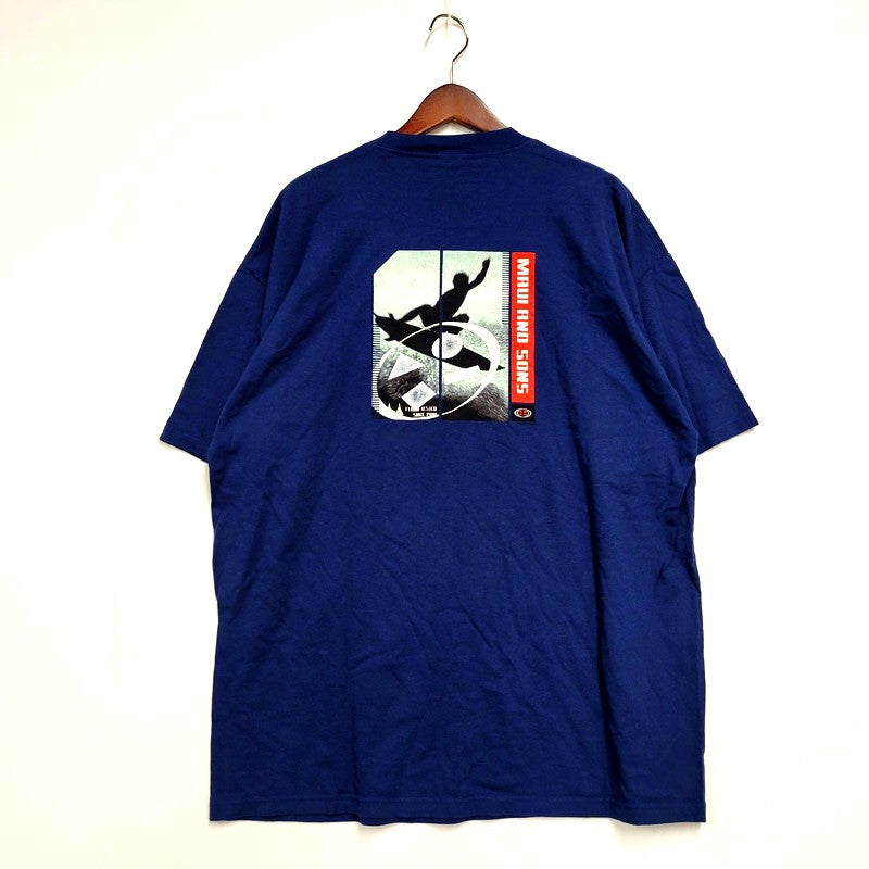 【中古品】【メンズ】  USED ユーズド品 ”MAUI AND SONS” TEE マウイアンドサンズ Tシャツ トップス 半袖 146-240815-ma-09-izu サイズ：サイズ不明 カラー：ネイビー 万代Net店