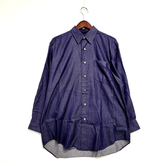 【中古品】【メンズ】 im product アイムプロダクト ISSEY MIYAKE LJ91-FJ161-13 ARCHIVE 00S LS REGULER COLLAR SHIRT アーカイブ 00年代 ロングスリーブ レギュラーカラーシャツ トップス 長袖 140-240815-ma-07-izu サイズ：M カラー：ネイビー 万代Net店