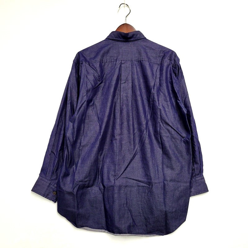 【中古品】【メンズ】 im product アイムプロダクト ISSEY MIYAKE LJ91-FJ161-13 ARCHIVE 00S LS REGULER COLLAR SHIRT アーカイブ 00年代 ロングスリーブ レギュラーカラーシャツ トップス 長袖 140-240815-ma-07-izu サイズ：M カラー：ネイビー 万代Net店