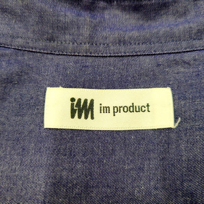 【中古品】【メンズ】 im product アイムプロダクト ISSEY MIYAKE LJ91-FJ161-13 ARCHIVE 00S LS REGULER COLLAR SHIRT アーカイブ 00年代 ロングスリーブ レギュラーカラーシャツ トップス 長袖 140-240815-ma-07-izu サイズ：M カラー：ネイビー 万代Net店