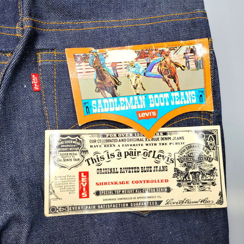 【中古美品】【メンズ】 Levi's リーバイス SADDLEMAN BOOT JEANS 517-0217 ブーツジーンズ デニムパンツ USA製 1980年製 裏刻印8 42TALONジッパー パンツ ボトムス 157-240817-ay-05-izu サイズ：W28/L36 カラー：インディゴ 万代Net店