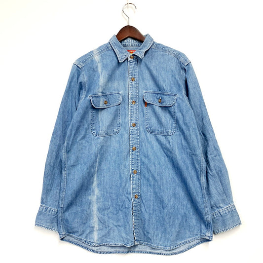 【中古品】【メンズ】 Levi's リーバイス 90'S デニムシャツ オレンジタブ 長袖 トップス 146-240819-ay-09-izu サイズ：M カラー：ライトインディゴ 万代Net店