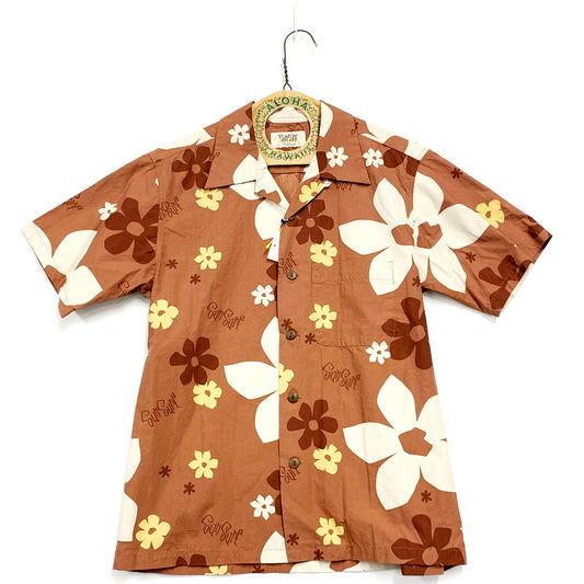 【中古美品】【メンズ】 SUN SURF サンサーフ ABSTRACT FLOWER SS OPEN SHIRT SS37922 アブストラクト フラワー 半袖 アロハシャツ トップス 145-240820-as-07-izu サイズ：S カラー：ブラウン系 万代Net店