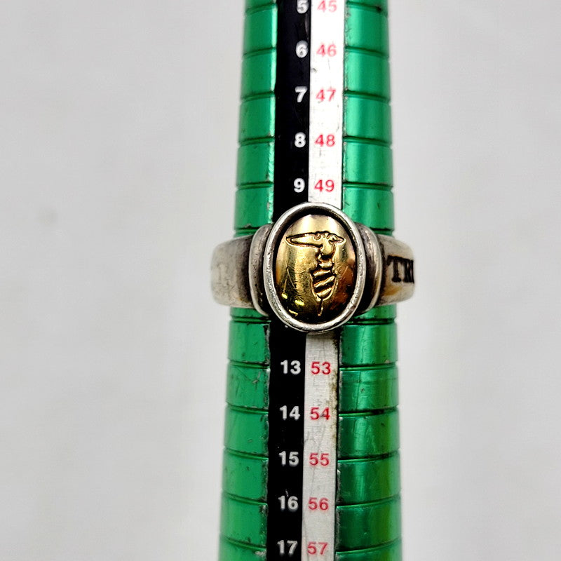 【中古品】【メンズ/レディース】 TRUSSARDI トラサルディ 925×K18 RING リング 指輪 アクセサリー 192-240818-as-18-izu カラー：シルバー 万代Net店