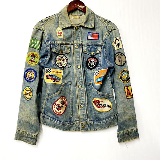【中古品】【メンズ】 BIG SMITH BUCKAROO 60S WAPPEN DENIM JACKET ビッグスミス バッカロー ワッペン デニム ジャケット アウター 146-240820-as-18-izu カラー：ライトインディゴ 万代Net店