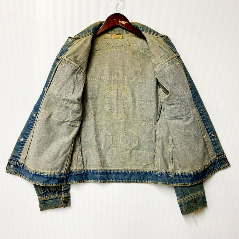 【中古品】【メンズ】 BIG SMITH BUCKAROO 60S WAPPEN DENIM JACKET ビッグスミス バッカロー ワッペン デニム ジャケット アウター 146-240820-as-18-izu カラー：ライトインディゴ 万代Net店