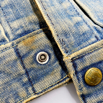 【中古品】【メンズ】 BIG SMITH BUCKAROO 60S WAPPEN DENIM JACKET ビッグスミス バッカロー ワッペン デニム ジャケット アウター 146-240820-as-18-izu カラー：ライトインディゴ 万代Net店