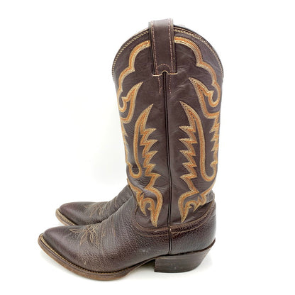 【中古品】【メンズ】  JUSTIN 80-90S WESTERN BOOTS 1448 ジャスティン USA製 ウエスタンブーツ 靴 164-240820-as-01-izu サイズ：7D カラー：ブラウン 万代Net店