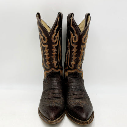 【中古品】【メンズ】  JUSTIN 80-90S WESTERN BOOTS 1448 ジャスティン USA製 ウエスタンブーツ 靴 164-240820-as-01-izu サイズ：7D カラー：ブラウン 万代Net店