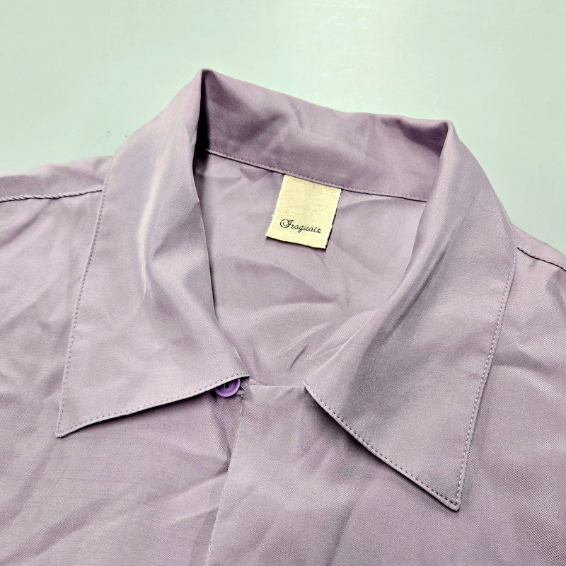 【中古品】【メンズ】 Iroquois イロコイ CUPRA TWILL SIDE VENTS SHIRT 380111 半袖シャツ トップス 140-240825-ay-09-izu サイズ：2 カラー：パープル系 万代Net店