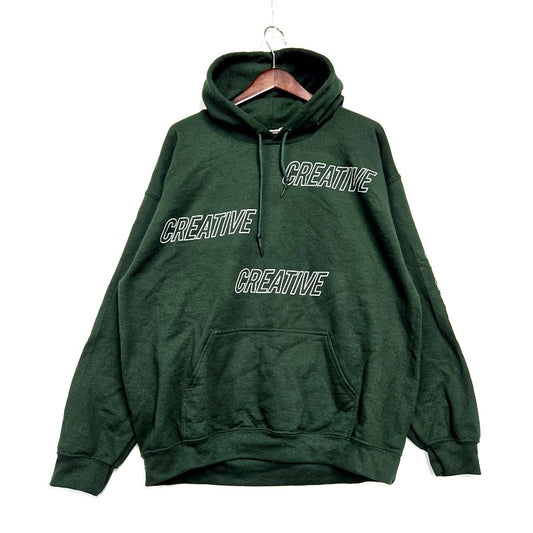 【中古品】【メンズ】  CREATIVE DRUG STORE HOODED SWEATSHIRT クリエイティブドラッグストア パーカー フーディ ロゴ プリント トップス 142-240825-ay-12-izu サイズ：L カラー：グリーン 万代Net店