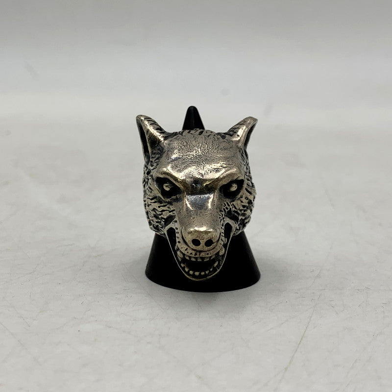 【中古品】【メンズ/レディース】 GUCCI グッチ SV925 ANGER FOREST WOLF HEAD RING アンガーフォレスト ウルフ ヘッド リング 指輪 アクセサリー 182-250425-as-16-izu サイズ：19 カラー：シルバー 万代Net店