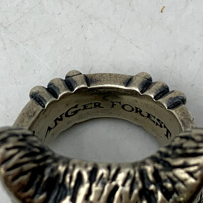 【中古品】【メンズ/レディース】 GUCCI グッチ SV925 ANGER FOREST WOLF HEAD RING アンガーフォレスト ウルフ ヘッド リング 指輪 アクセサリー 182-250425-as-16-izu サイズ：19 カラー：シルバー 万代Net店