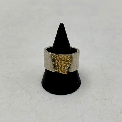 【中古品】【メンズ/レディース】 FIRST ARROW's ファーストアローズ × WOLF PACK ウルフパック FLAT HAMMERED 12mm PLANE RING WITH K18 プレーンリング 指輪 アクセサリー 191-250425-as-14-izu カラー：シルバー 万代Net店