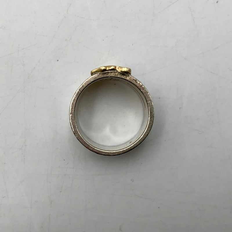 【中古品】【メンズ/レディース】 FIRST ARROW's ファーストアローズ × WOLF PACK ウルフパック FLAT HAMMERED 12mm PLANE RING WITH K18 プレーンリング 指輪 アクセサリー 191-250425-as-14-izu カラー：シルバー 万代Net店