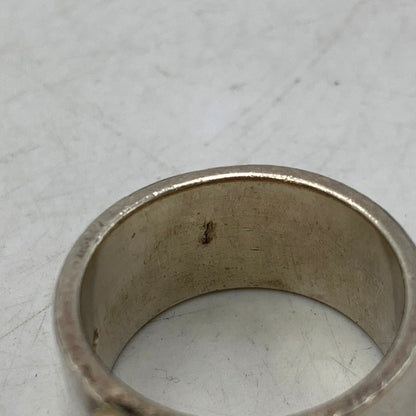 【中古品】【メンズ/レディース】 FIRST ARROW's ファーストアローズ × WOLF PACK ウルフパック FLAT HAMMERED 12mm PLANE RING WITH K18 プレーンリング 指輪 アクセサリー 191-250425-as-14-izu カラー：シルバー 万代Net店