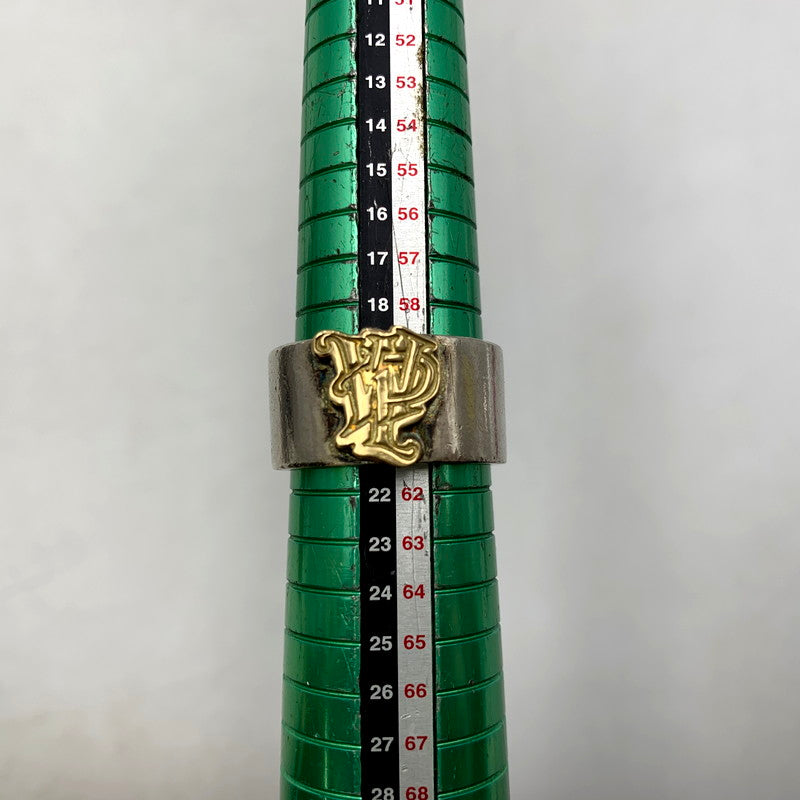 【中古品】【メンズ/レディース】 FIRST ARROW's ファーストアローズ × WOLF PACK ウルフパック FLAT HAMMERED 12mm PLANE RING WITH K18 プレーンリング 指輪 アクセサリー 191-250425-as-14-izu カラー：シルバー 万代Net店