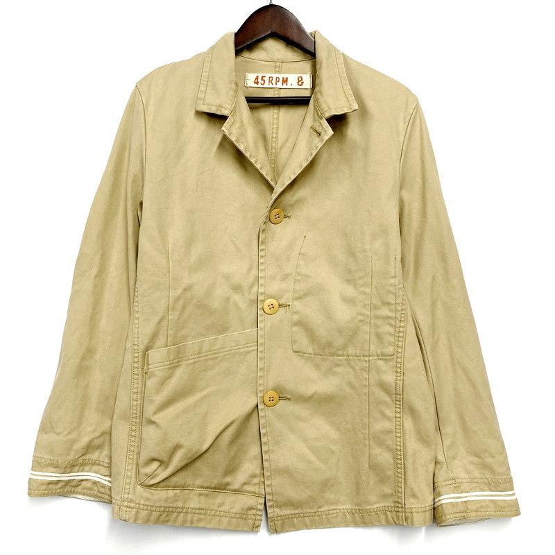 【中古品】【レディース】 45R DUCK COVERALL JACKET フォーティファイブ・アール ダックカバーオールジャケット アウター 168-240830-ay-18-izu サイズ：3 カラー：ベージュ 万代Net店