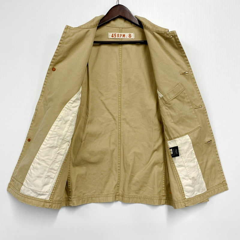 【中古品】【レディース】 45R DUCK COVERALL JACKET フォーティファイブ・アール ダックカバーオールジャケット アウター 168-240830-ay-18-izu サイズ：3 カラー：ベージュ 万代Net店