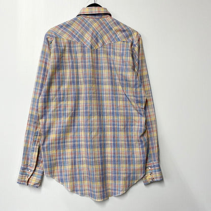 【中古品】【メンズ】 Wrangler ラングラー 70'S 白タグ ウエスタンチェックシャツ 長袖 トップス 146-240831-as-11-izu カラー：マルチカラー 万代Net店