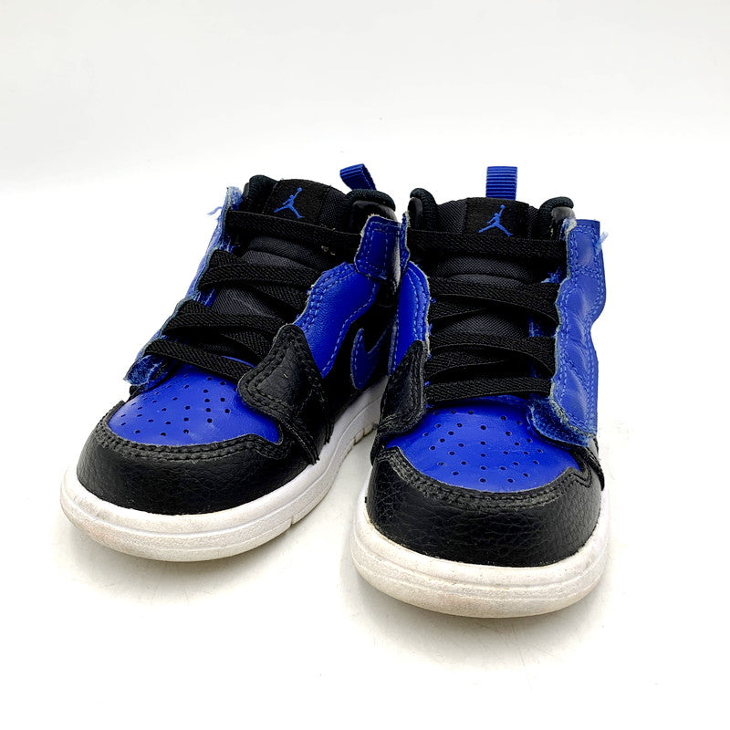 【中古品】【キッズ】 NIKE ナイキ TD AIR JORDAN 1 MID AR6352-077 エアジョーダン1 ミッド スニーカー シューズ 靴 173-240830-ay-10-izu サイズ：12cm カラー：BLACK/HYPER ROYAL/WHITE 万代Net店