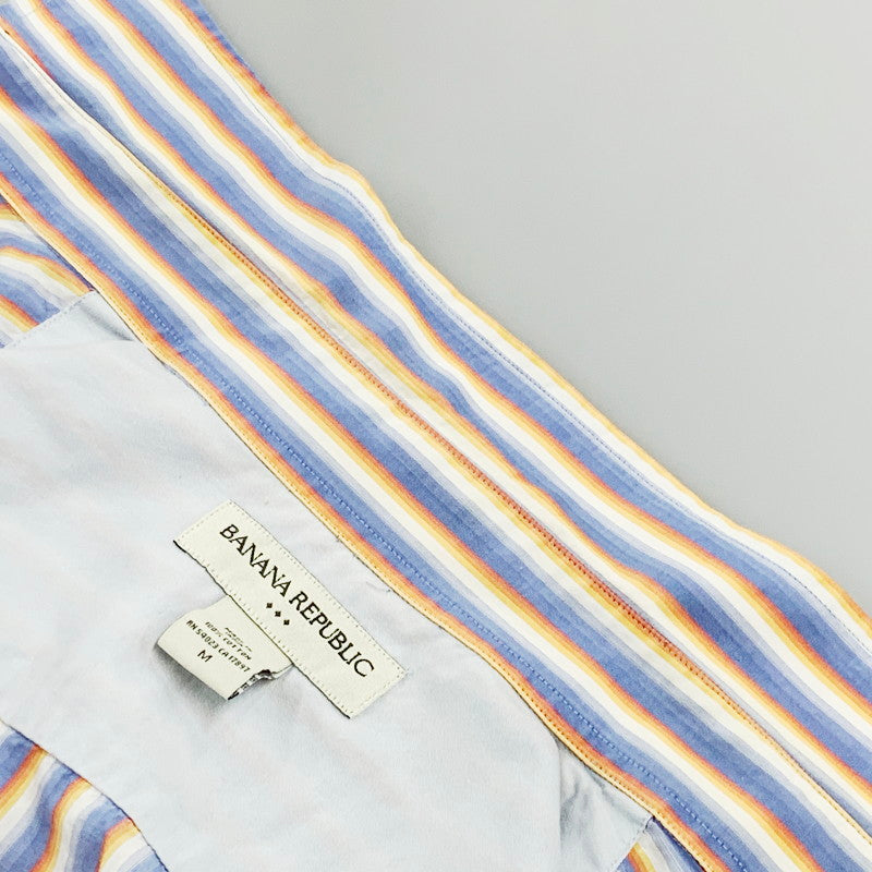 【中古品】【メンズ】 Banana Republic バナナリパブリック LS STRIPE POCKET SHIRT ロングスリーブ ストライプ ポケットシャツ トップス 長袖 146-240901-ma-02-izu サイズ：M カラー：マルチ 万代Net店