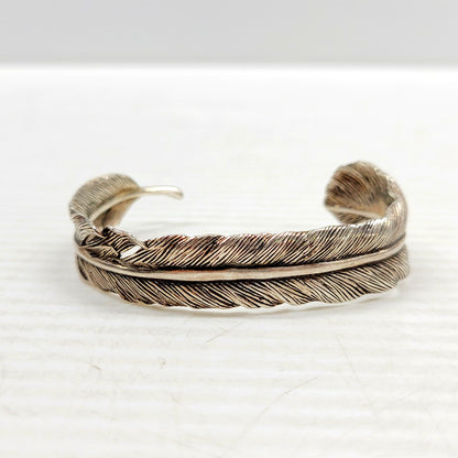 【中古品】【メンズ/レディース】  UNKNOWN FEATHER BANGLE フェザー バングル アクセサリー 192-240902-as-01-izu カラー：シルバー 万代Net店