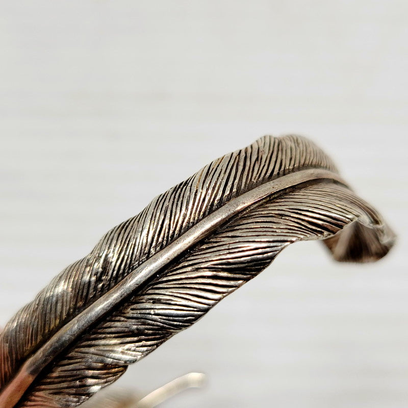 【中古品】【メンズ/レディース】  UNKNOWN FEATHER BANGLE フェザー バングル アクセサリー 192-240902-as-01-izu カラー：シルバー 万代Net店