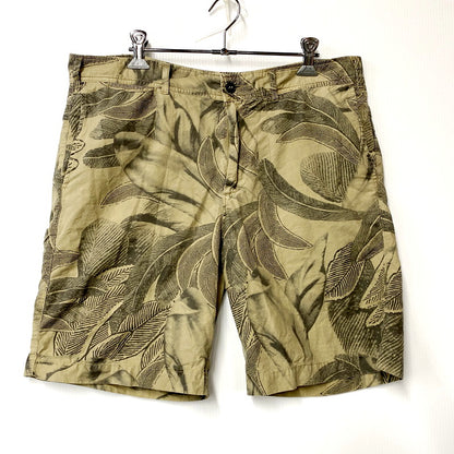 【中古品】【メンズ】 GOLDEN GOOSE ゴールデングース LEAF DESIGN SHORTS リーフ デザイン ショーツ ショートパンツ ボトムス 152-240831-as-14-izu サイズ：M カラー：ベージュ系 万代Net店