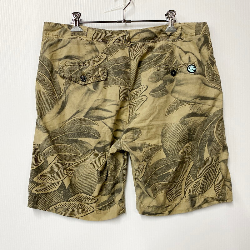 【中古品】【メンズ】 GOLDEN GOOSE ゴールデングース LEAF DESIGN SHORTS リーフ デザイン ショーツ ショートパンツ ボトムス 152-240831-as-14-izu サイズ：M カラー：ベージュ系 万代Net店