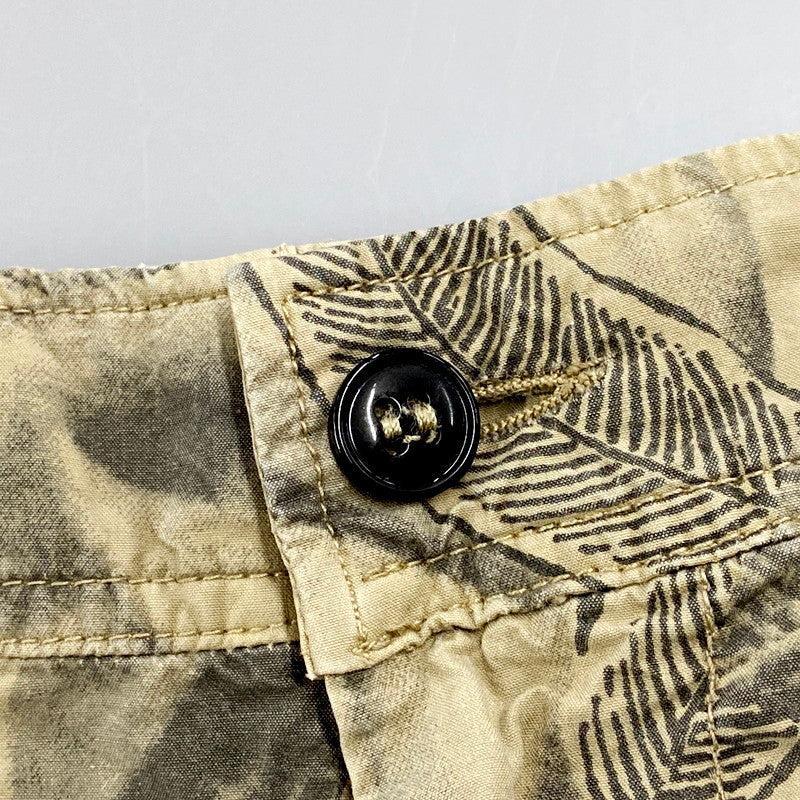 【中古品】【メンズ】 GOLDEN GOOSE ゴールデングース LEAF DESIGN SHORTS リーフ デザイン ショーツ ショートパンツ ボトムス 152-240831-as-14-izu サイズ：M カラー：ベージュ系 万代Net店