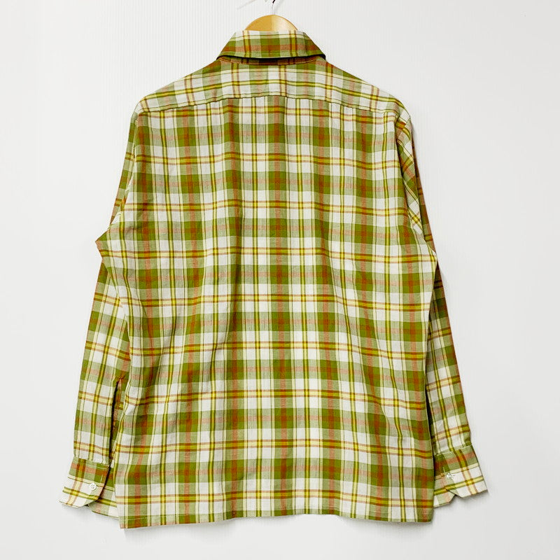 【中古品】【メンズ】  J.C.PENNEY ジェイシーペニー 70S LS DOUBLE POCKET CHECK SHIRT 70年代 ダブルポケット チェックシャツ トップス 長袖 146-240901-ma-01-izu サイズ：M カラー：緑系マルチ 万代Net店