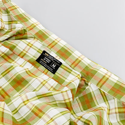 【中古品】【メンズ】  J.C.PENNEY ジェイシーペニー 70S LS DOUBLE POCKET CHECK SHIRT 70年代 ダブルポケット チェックシャツ トップス 長袖 146-240901-ma-01-izu サイズ：M カラー：緑系マルチ 万代Net店