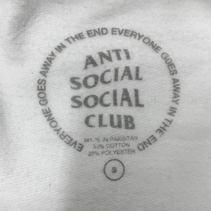 【中古品】【メンズ】  ANTI SOCIAL SOCIAL CLUB 21SS HELLO GOODBYE WHITE HOODIE アンチソーシャルソーシャルクラブ パーカー ロゴ 花柄 プリント 長袖 トップス 142-240906-ay-12-izu サイズ：S カラー：ホワイト 万代Net店