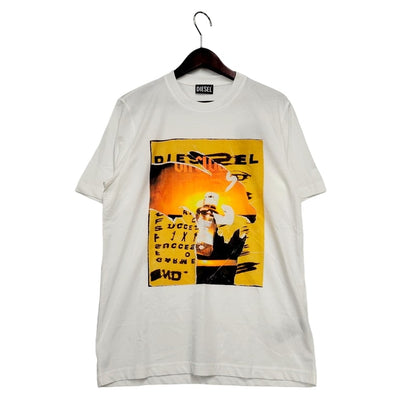 【中古美品】【メンズ】 DIESEL ディーゼル 24SS T-SHIRT T-JUST POFF Tシャツ 半袖 トップス 141-240904-as-20-izu サイズ：S カラー：ホワイト 万代Net店