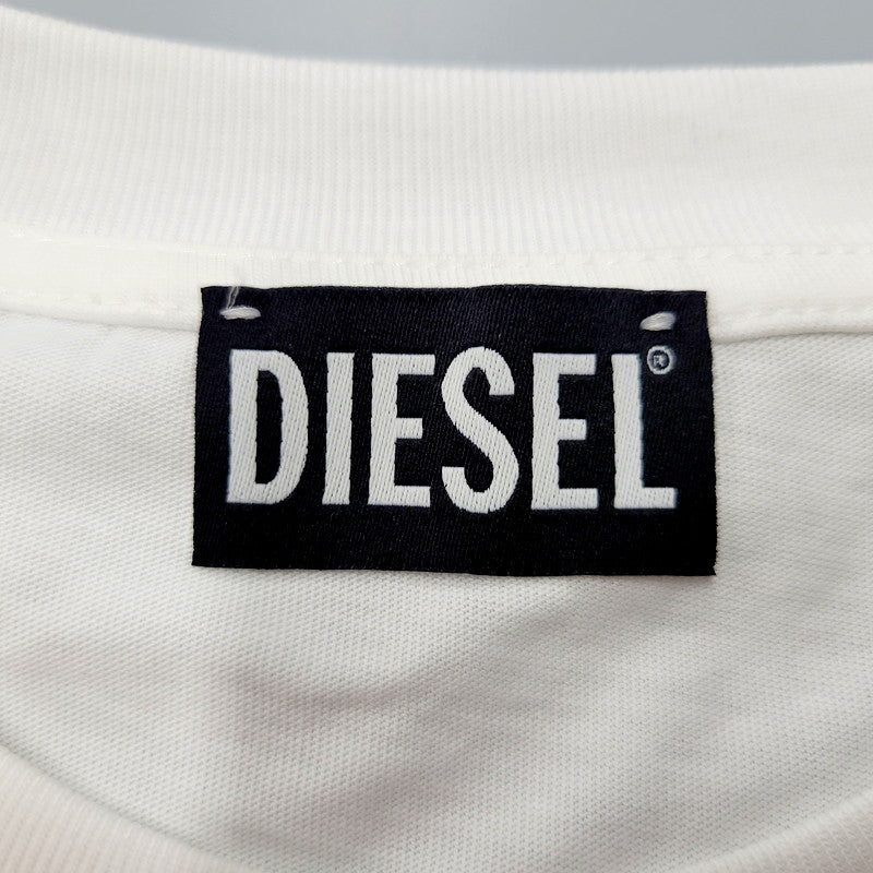 【中古美品】【メンズ】 DIESEL ディーゼル 24SS T-SHIRT T-JUST POFF Tシャツ 半袖 トップス 141-240904-as-20-izu サイズ：S カラー：ホワイト 万代Net店