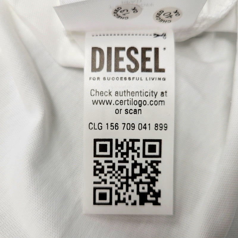 【中古美品】【メンズ】 DIESEL ディーゼル 24SS T-SHIRT T-JUST POFF Tシャツ 半袖 トップス 141-240904-as-20-izu サイズ：S カラー：ホワイト 万代Net店