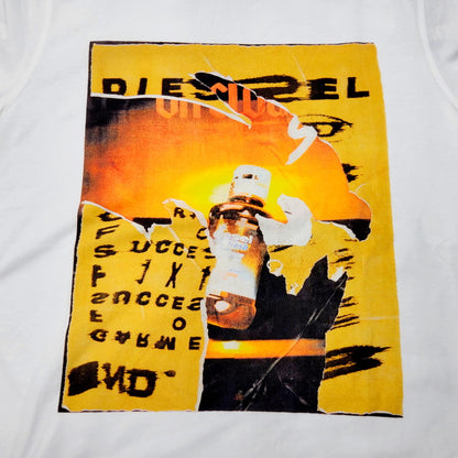 【中古美品】【メンズ】 DIESEL ディーゼル 24SS T-SHIRT T-JUST POFF Tシャツ 半袖 トップス 141-240904-as-20-izu サイズ：S カラー：ホワイト 万代Net店