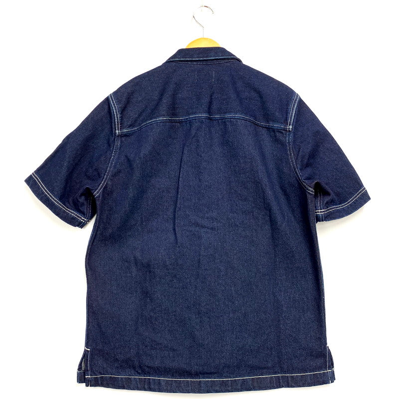 【中古美品】【メンズ】 DIESEL ディーゼル 22SS DENIM BOWLING SHIRT デニムボウリングシャツ トップス 半袖 シャツ 141-240905-ma-03-izu サイズ：M カラー：ネイビー 万代Net店